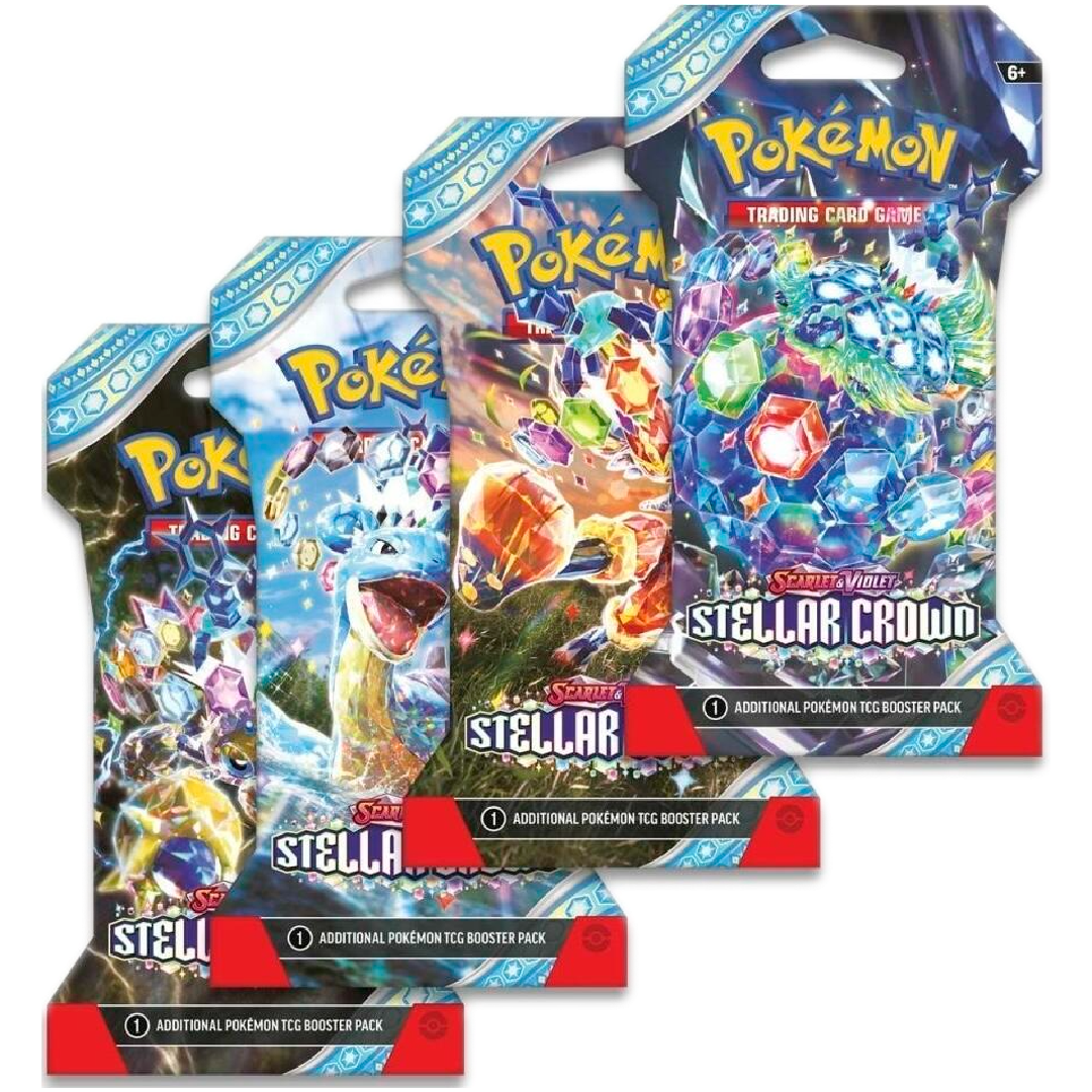 Scarlet & Violet: Stellar Crown Sleeved Booster Pack Bundle (Set of 4)