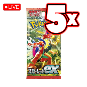 Japanese Scarlet ex 5x Booster Pack Bundle - LIVE BREAK