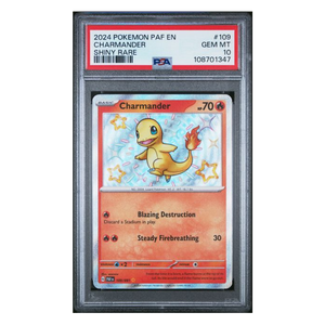 Charmander Shiny Rare Paldean Fates #109 PSA 10