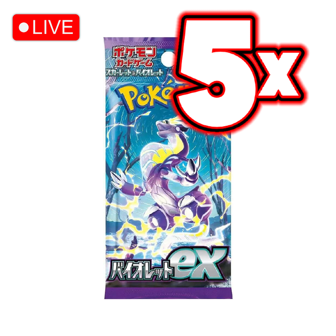 Japanese Violet ex 5x Booster Pack Bundle - LIVE BREAK