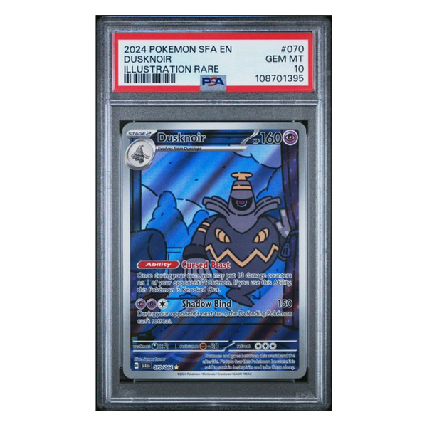dusknoir shiny pokemon card stage 2 value Stage 2 Dusknoir HP 160 Special Transfer Ability Psychic Purple Art All cards will be carefully packed for safe transit Dusknoir IR Shrouded Fable #070