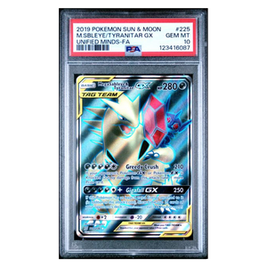 Mega Sable & Tyranitar GX Tag Team Unified Minds #225 PSA 10