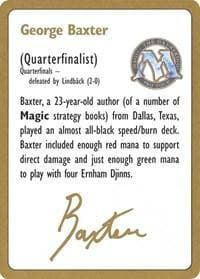 1996 George Baxter Biography Card [World Championship Decks] - Poke-Collect