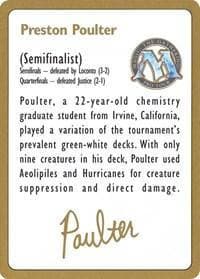 1996 Preston Poulter Biography Card [World Championship Decks] - Poke-Collect