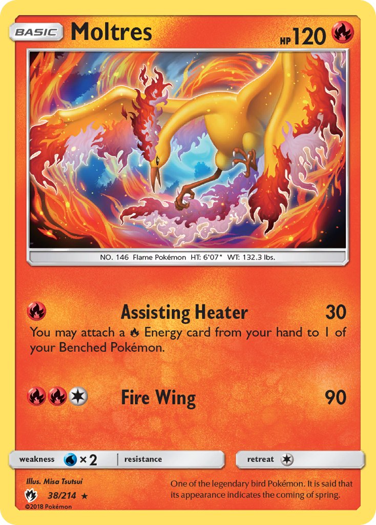 Moltres (Lets Play Eevee Cracked Ice Holo) (38/214) [Theme Deck Exclusives] - Poke-Collect