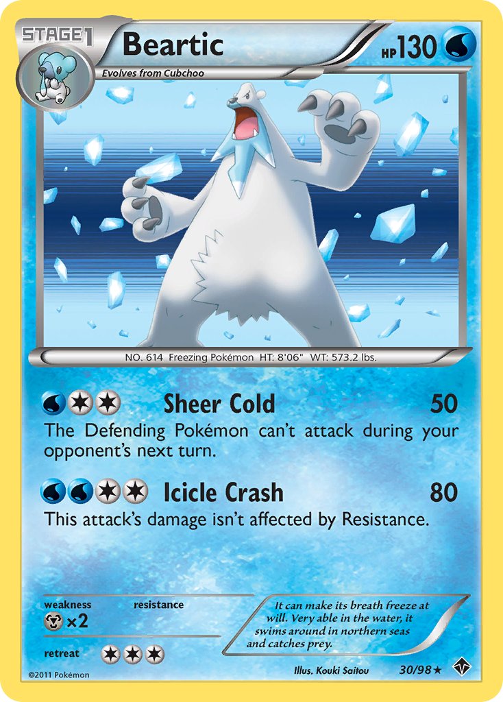 Beartic (30/98) (Cracked Ice Holo) (Blister Exclusive) [Black & White: Emerging Powers] - Poke-Collect