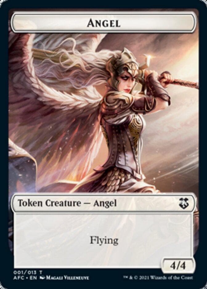 Angel // Saproling Double-sided Token [Dungeons & Dragons: Adventures in the Forgotten Realms Commander Tokens] - Poke-Collect