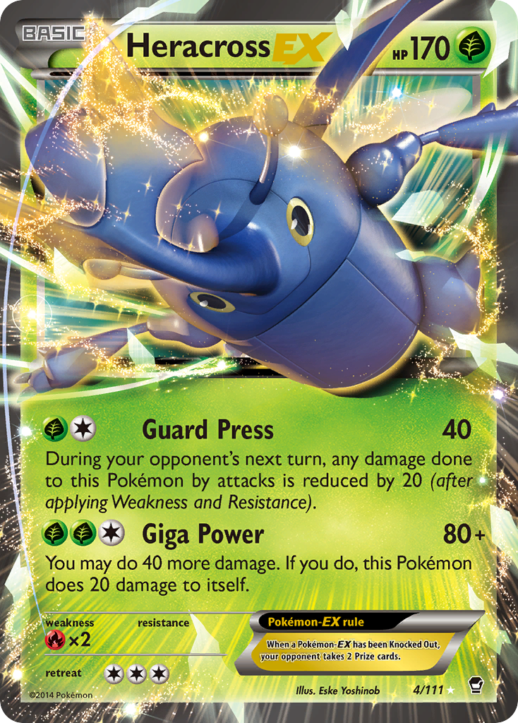 Heracross EX (4) [XY - Furious Fists] - Poke-Collect