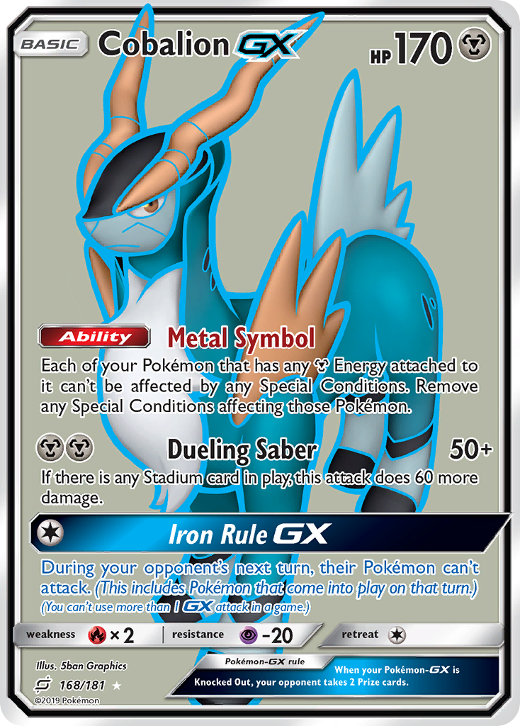 Cobalion GX (168/181) [Sun & Moon: Team Up] - Poke-Collect