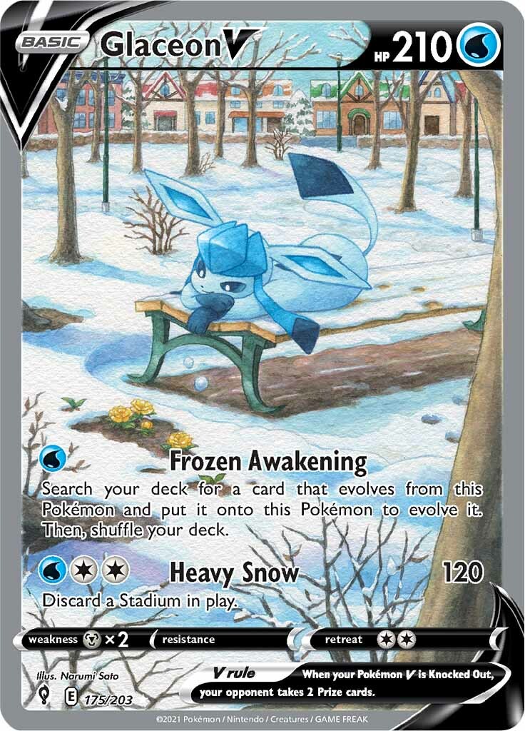 Glaceon V (175/203) [Sword & Shield: Evolving Skies] - Poke-Collect