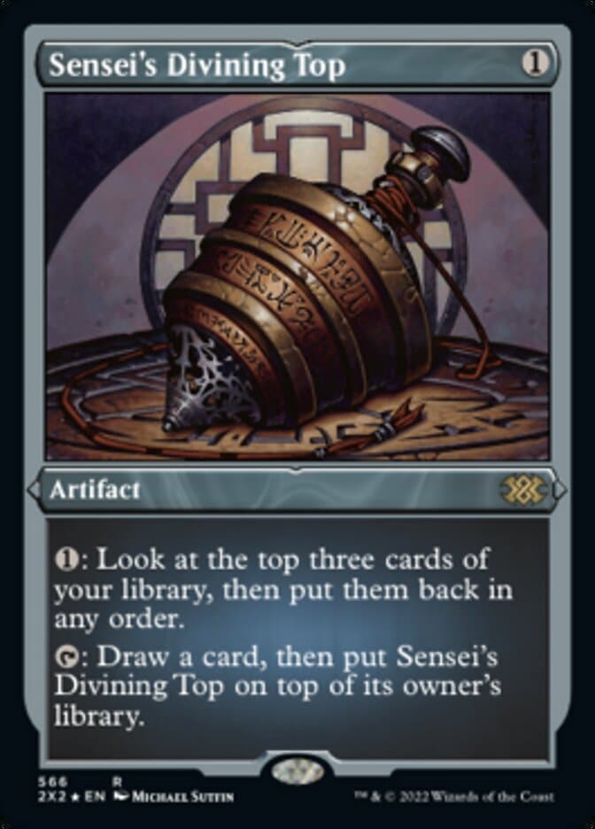 Sensei's Divining Top (Foil Etched) [Double Masters 2022] - Poke-Collect