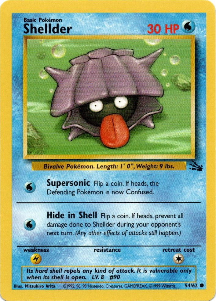 Shellder (54/62) [Fossil Unlimited] - Poke-Collect