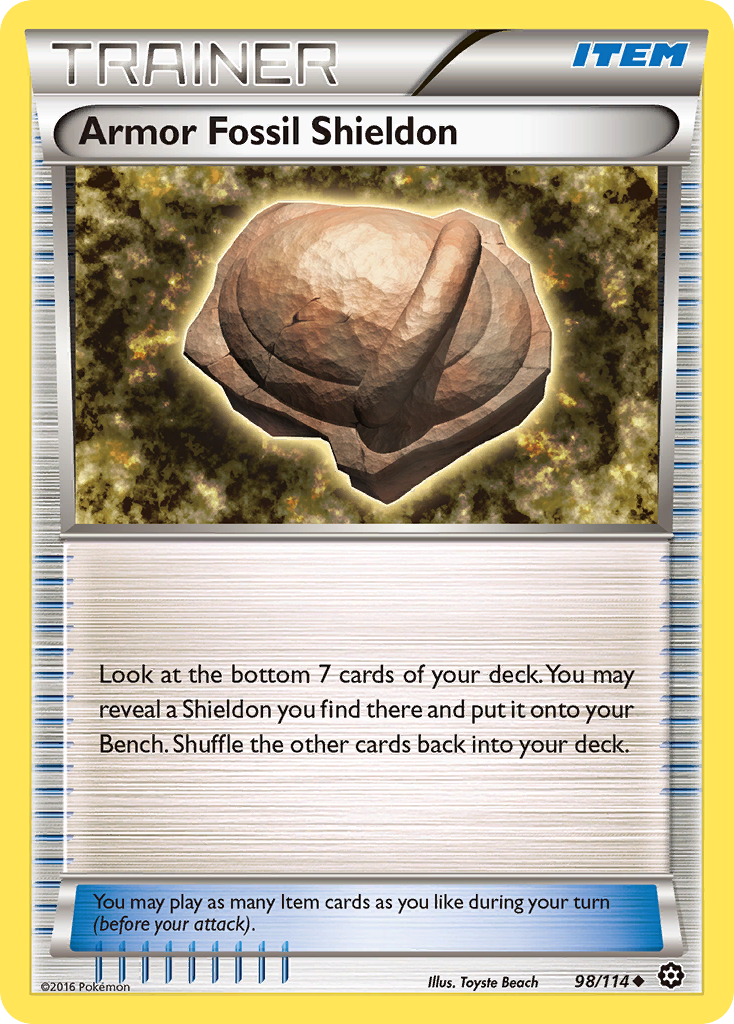 Armor Fossil Shieldon (98/114) [XY: Steam Siege] - Poke-Collect