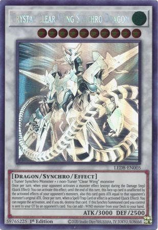 Crystal Clear Wing Synchro Dragon [LED8-EN005] Ghost Rare - Poke-Collect